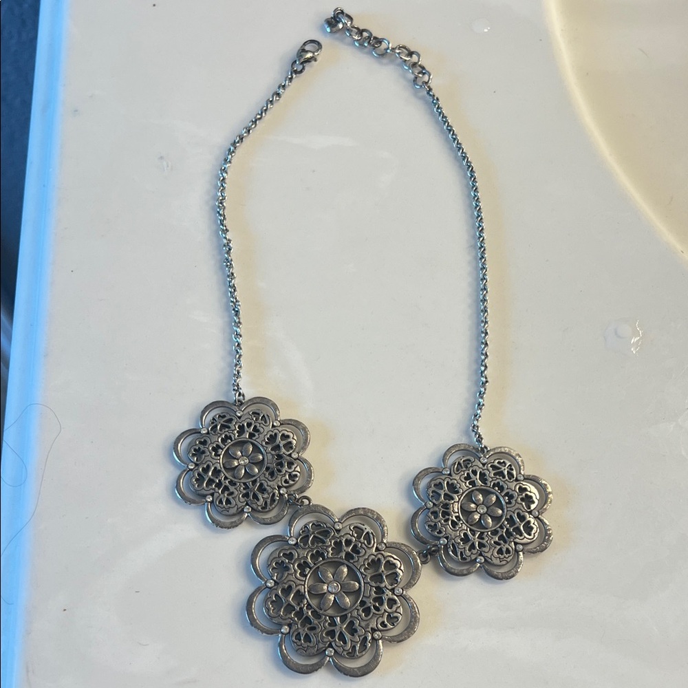 Brighton Silver Floral Necklace